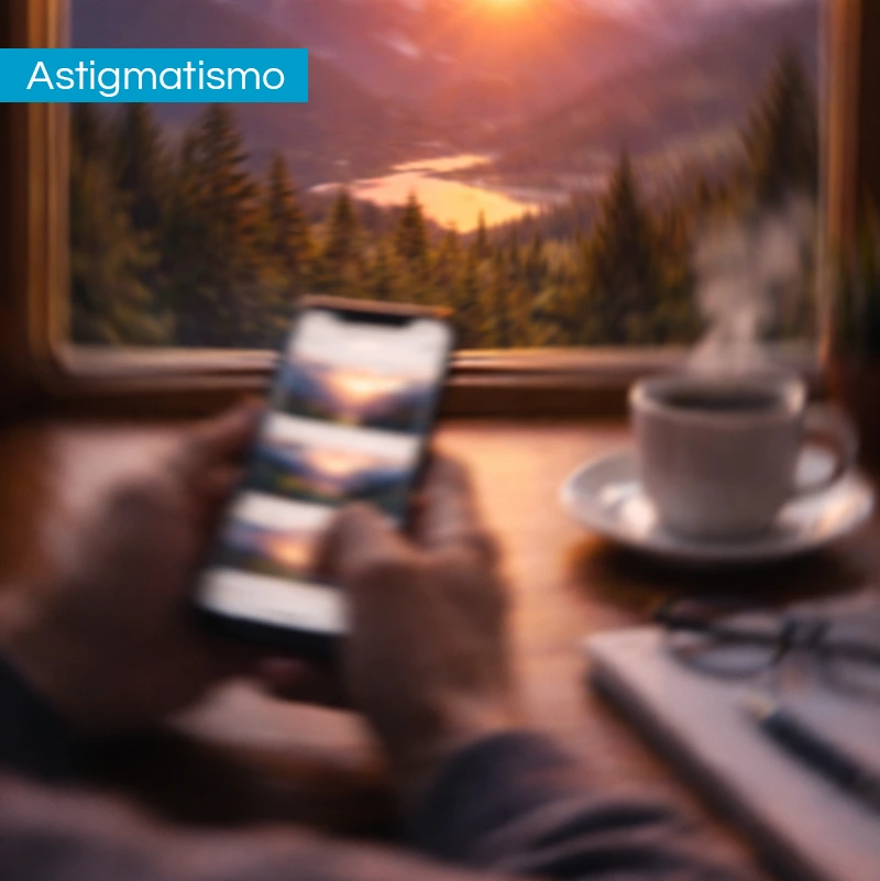 Visión con astigmatismo